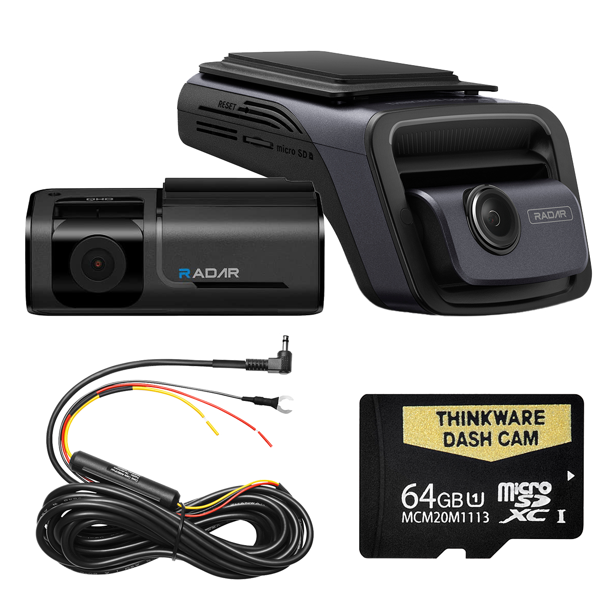 Thinkware U3000 4K + 2K Front & Rear Dash Cam - 64GB